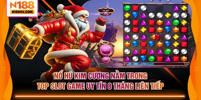 Nổ Hũ Kim Cương nằm trong top slot game uy tín 8 tháng liên tiếp